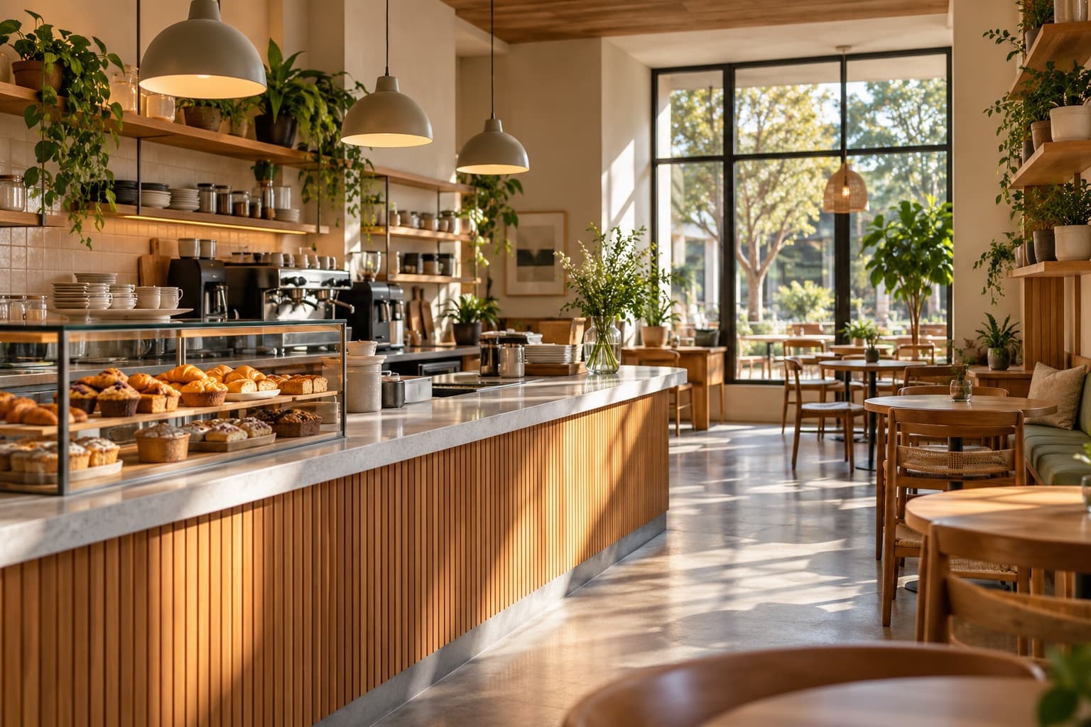 Illustrative visualisation of a fitted-out cafe